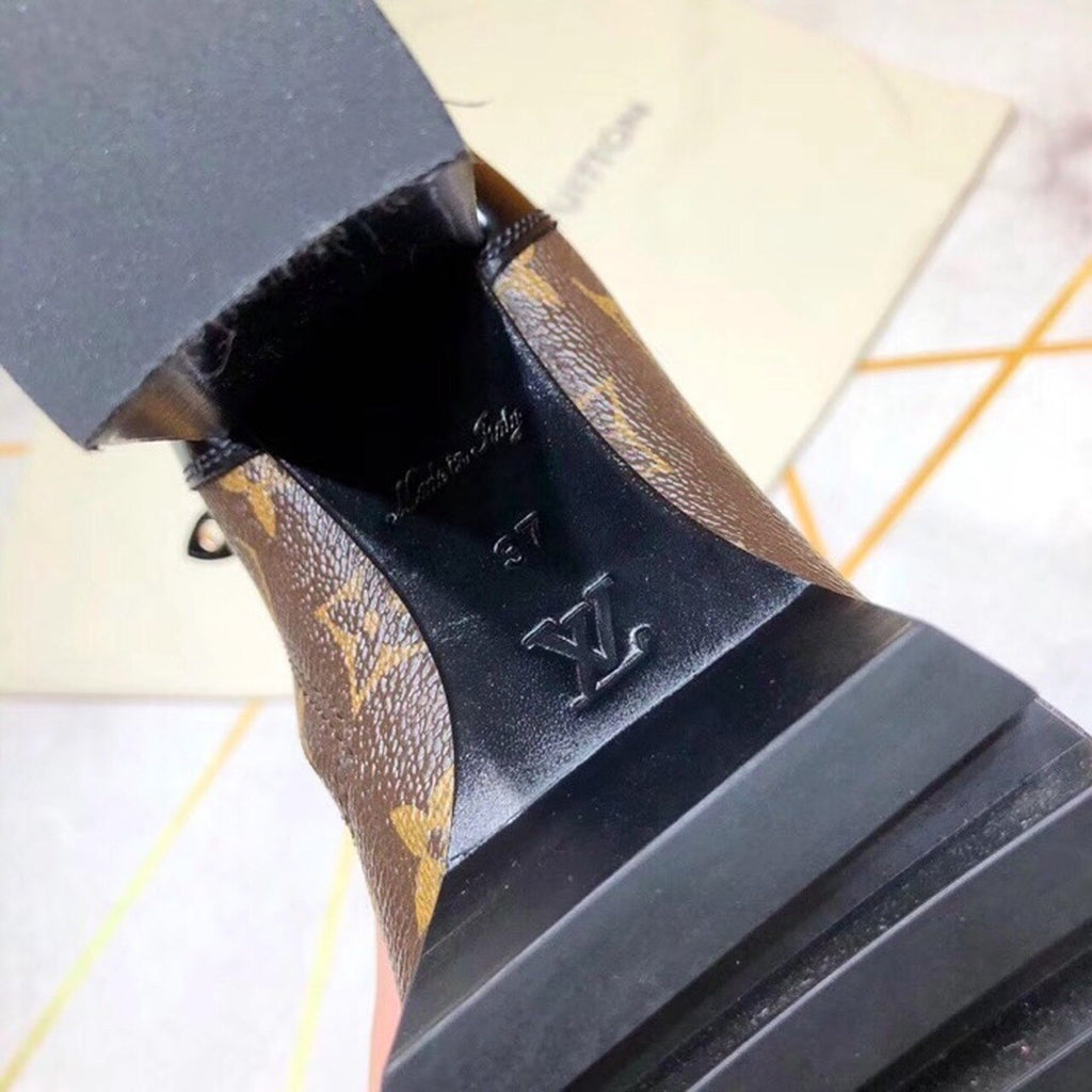 Louis Vuitton Star Trail Ankle Monogram Canvas Boot Calfskin Leather Fall/Winter Collection Black