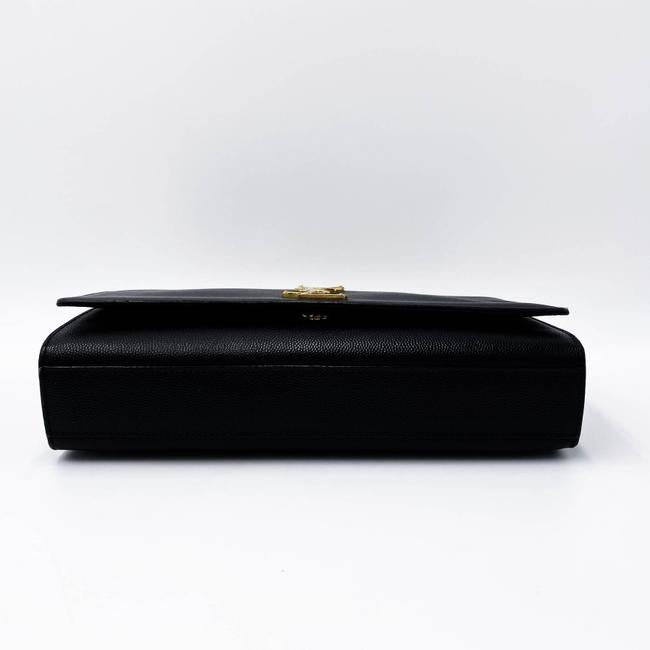 Saint Laurent Monogram Kate Grain De Poudre Medium Classic Satchel Black Leather Shoulder Bag