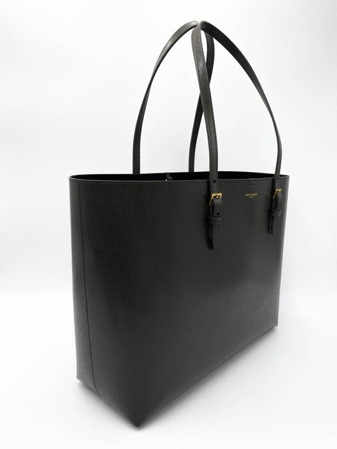Saint Laurent Monogram Medium Shopping Bouclé Grey Leather Tote