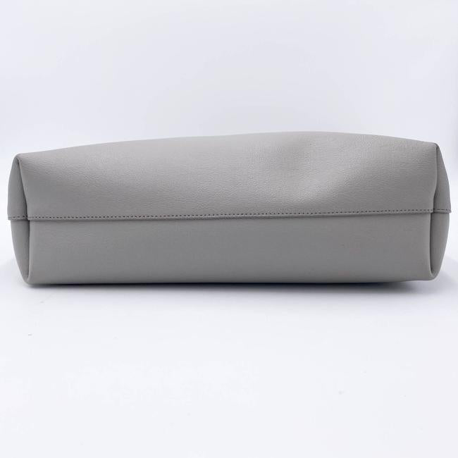 Saint Laurent Bag Shopping Calfskin Medium Light Grey Leather Tote