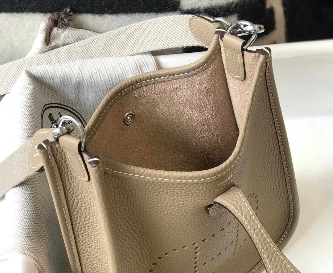 Hermes Handle Bag 17cm Grey