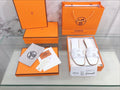 Hermes Oran Sandal White
