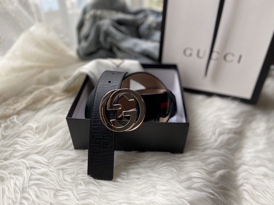 Gucci Belt With Double G Buckle Black