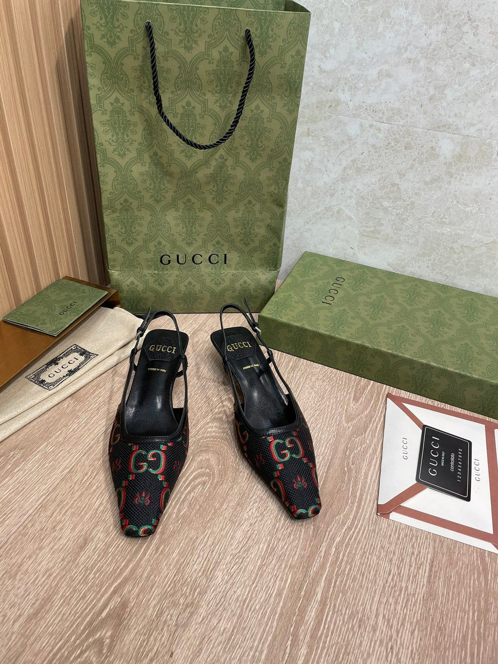 Gucci Slingback Pumps Black