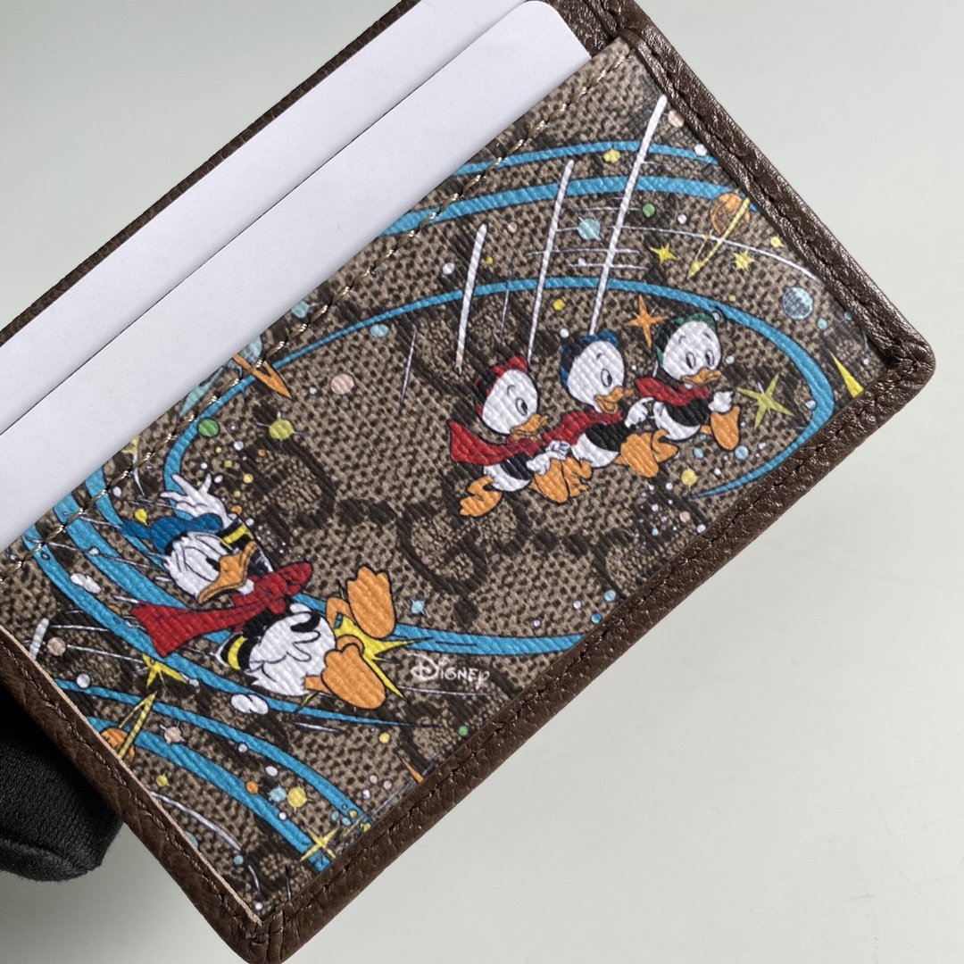 Gucci Disney Donald Duck Brown Cardholder 11cm