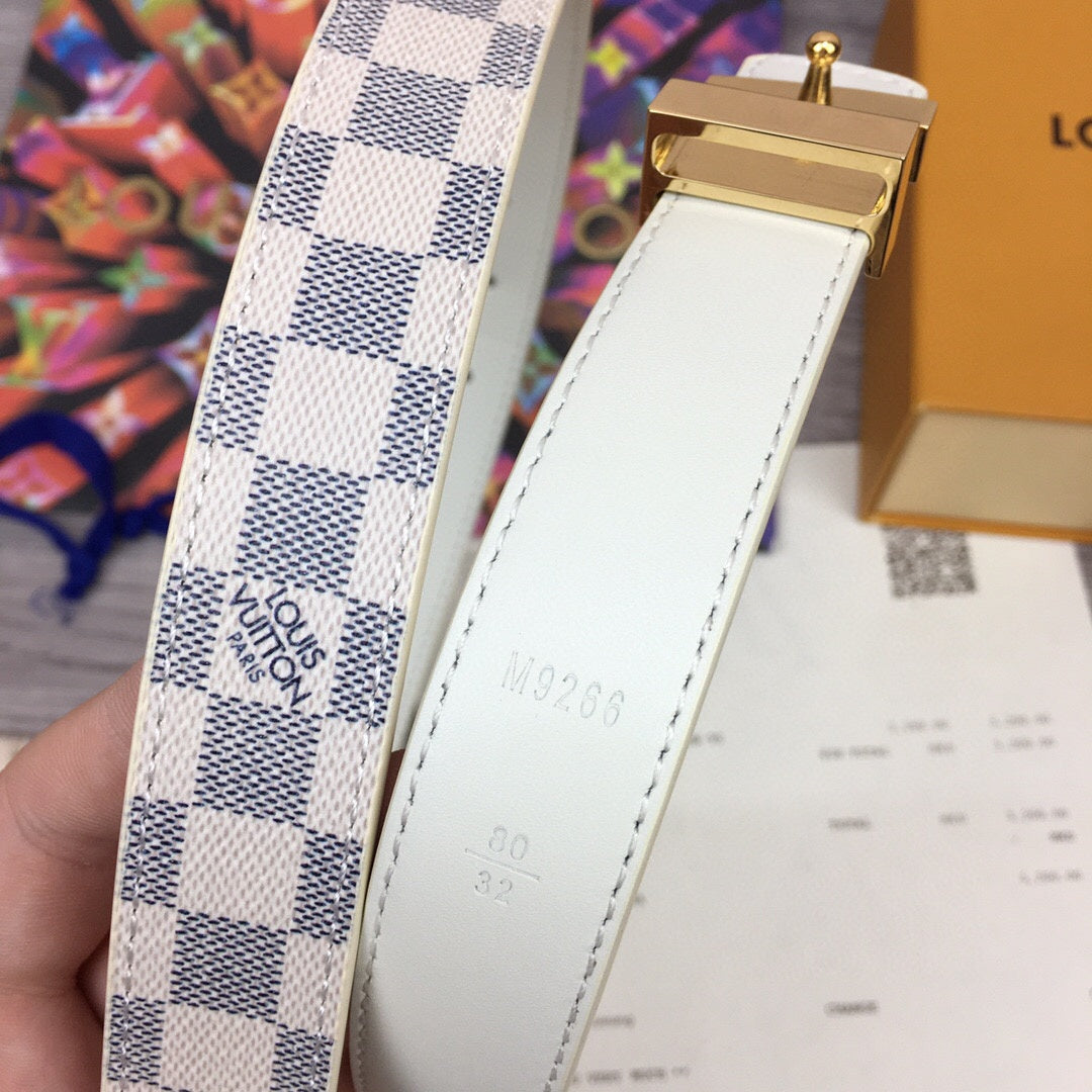 Louis Vuitton LV Initiales Reversible Belt White