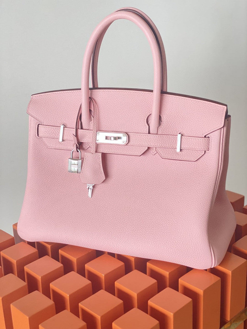 Hermes Birkin 30 Nata Swift Silver Hardware Pink