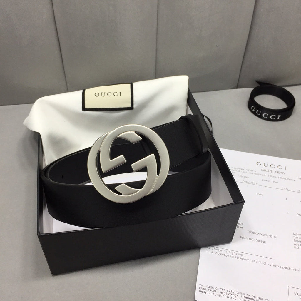 Gucci Belt With Double G Buckle Black