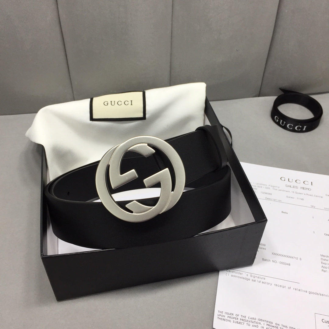 Gucci Belt With Double G Buckle Black