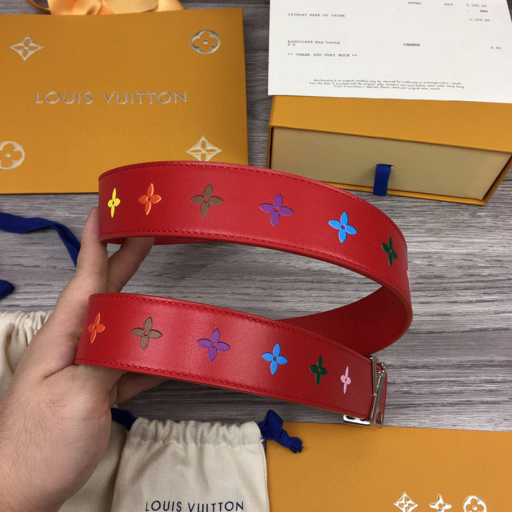 Louis Vuitton Iconic Belt Red