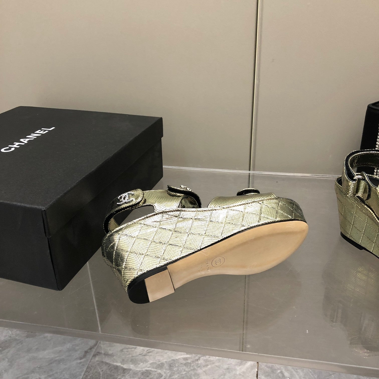 Chanel Sandals Gold