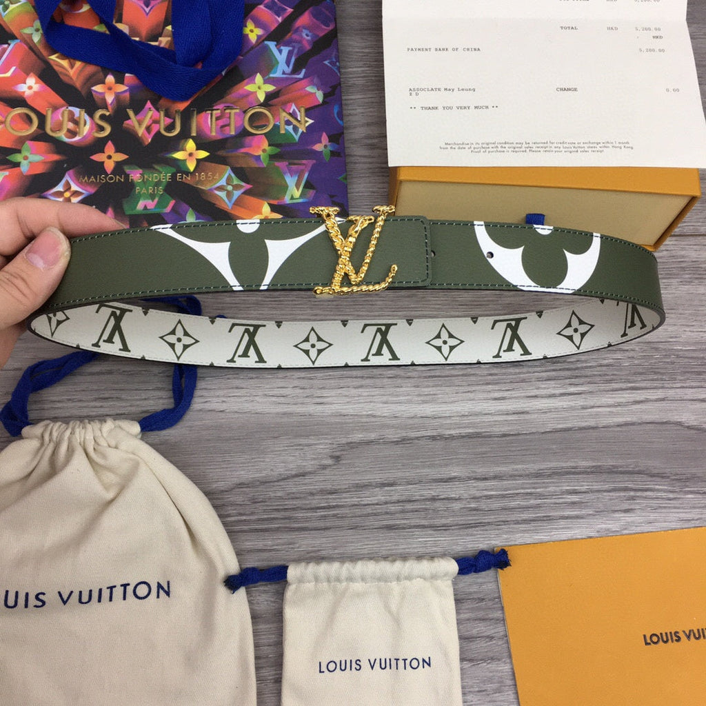 Louis Vuitton Iconic Reversible Belt Green