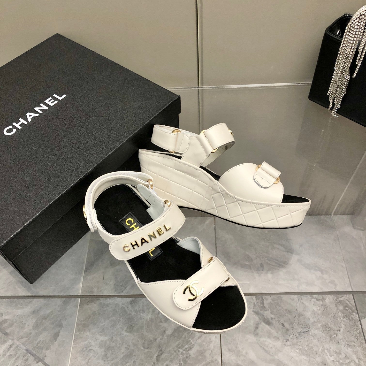Chanel Sandals White