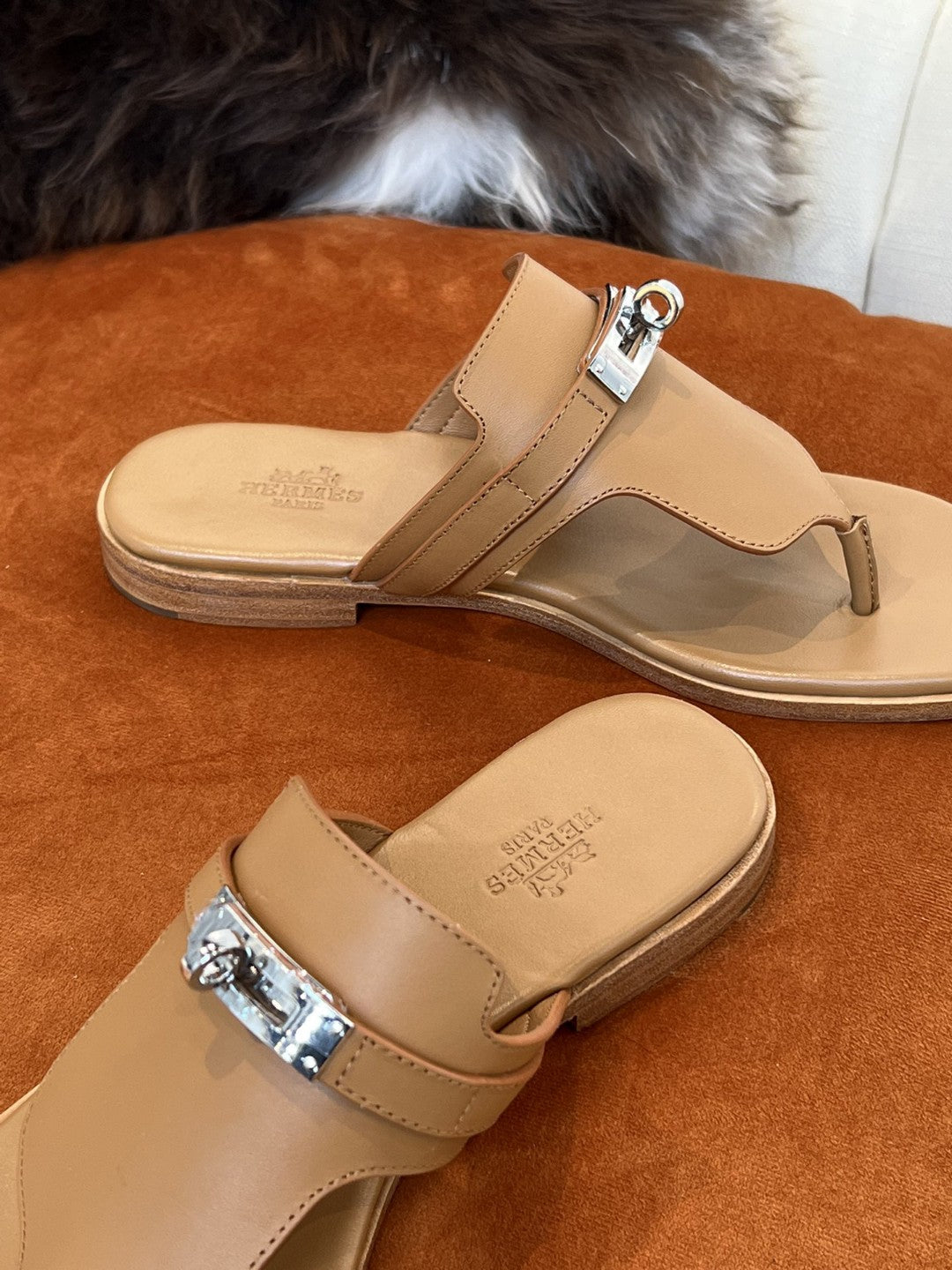 Hermes Elixir Neo Sandal Brown