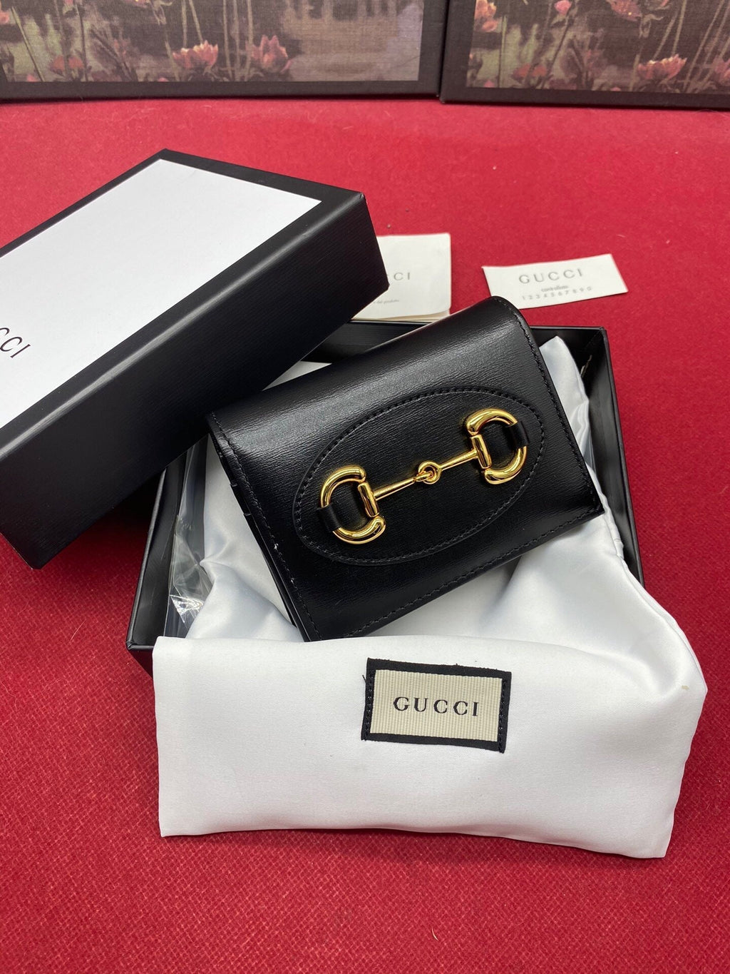 Gucci Horsebit 1955 Black Card Case 11cm