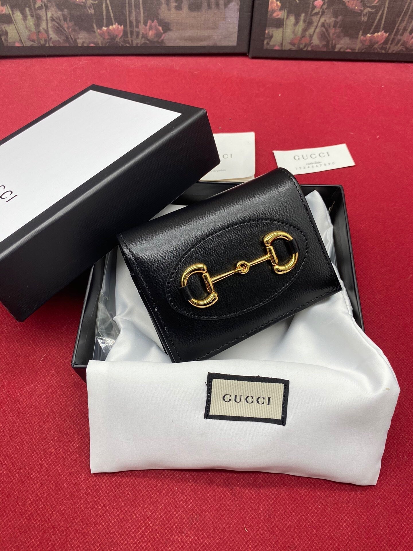Gucci Horsebit 1955 Black Card Case 11cm