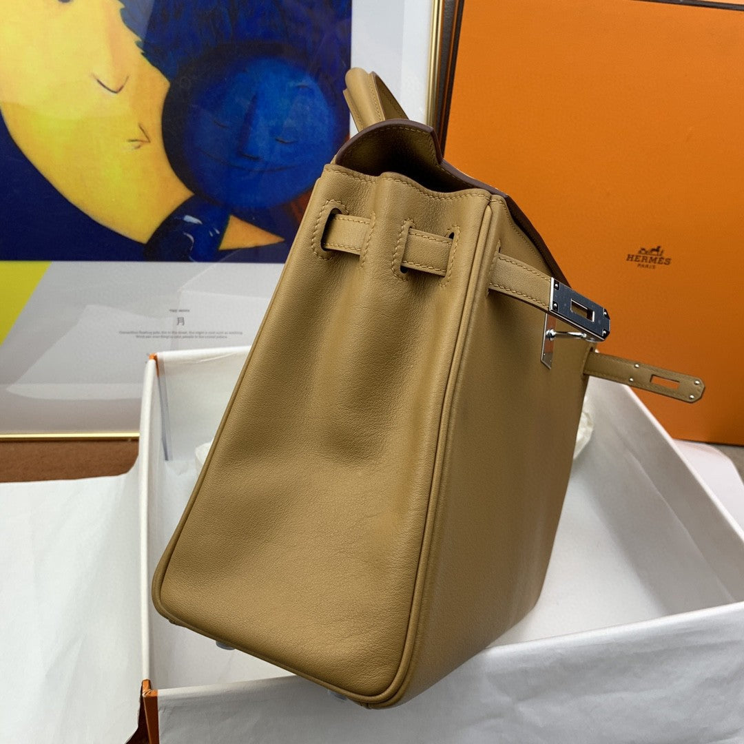 Hermes Kelly 28 Togo Silver Hardware Brown