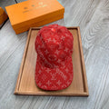 Louis Vuitton Red Monogram Baseball Cap