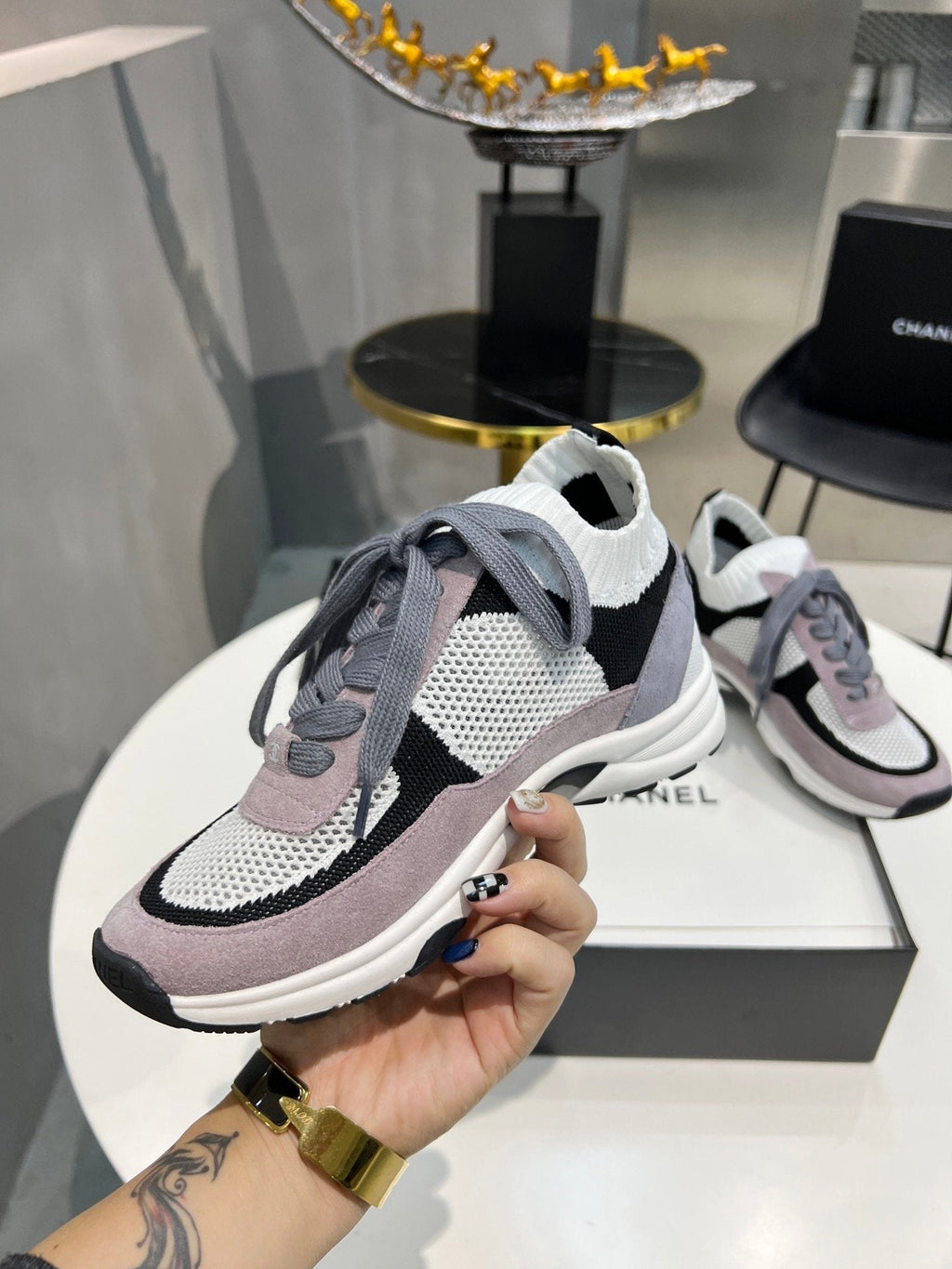 Chanel Trainers Sneakers Purple