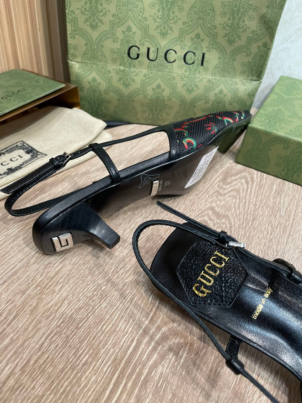 Gucci Slingback Pumps Black
