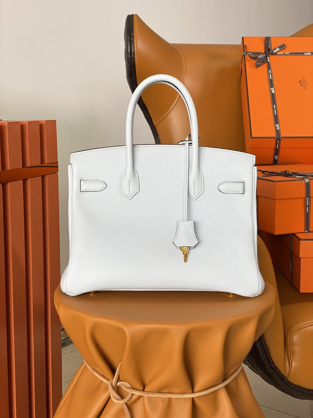 Hermes Birkin 30 Nata Swift Gold Hardware