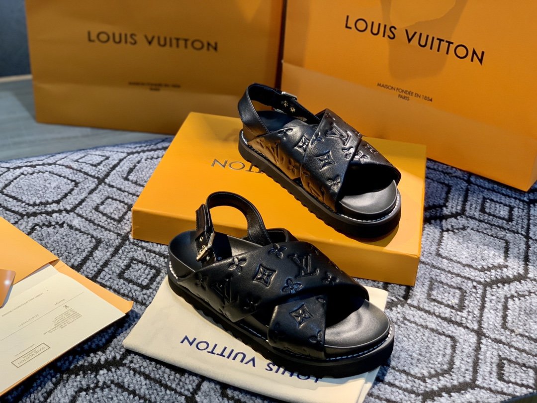 Louis Vuitton Paseo FlatComfort Sandal Black