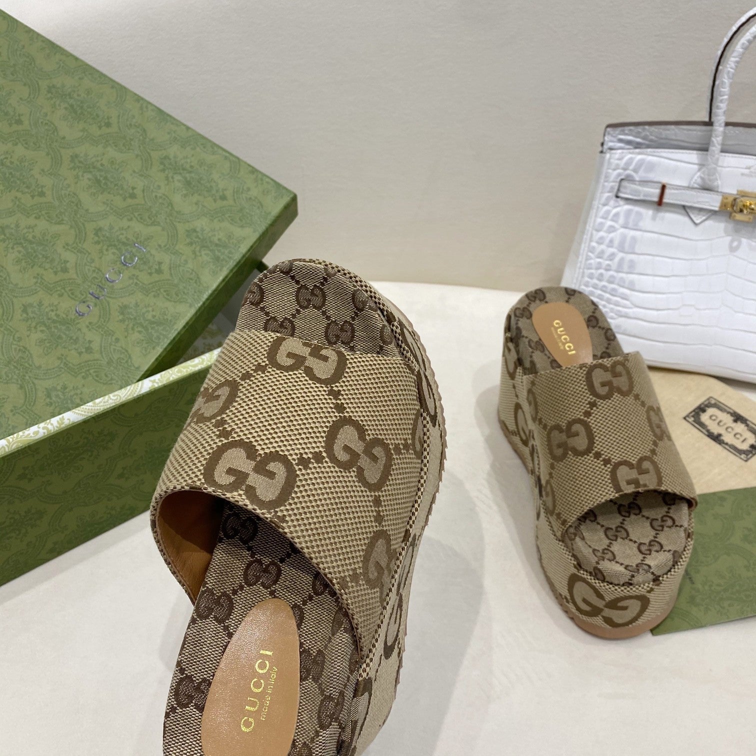 Gucci Platform Slide Sandal Brown