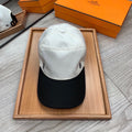 Hermes Davis H Primavera Cap Black And White