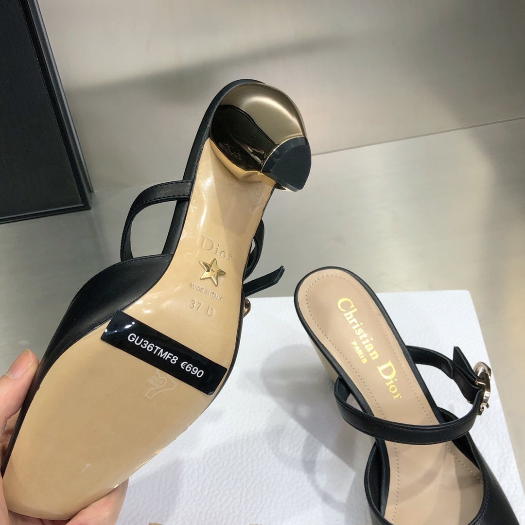 Dior Rhodes Heeled Mule Black