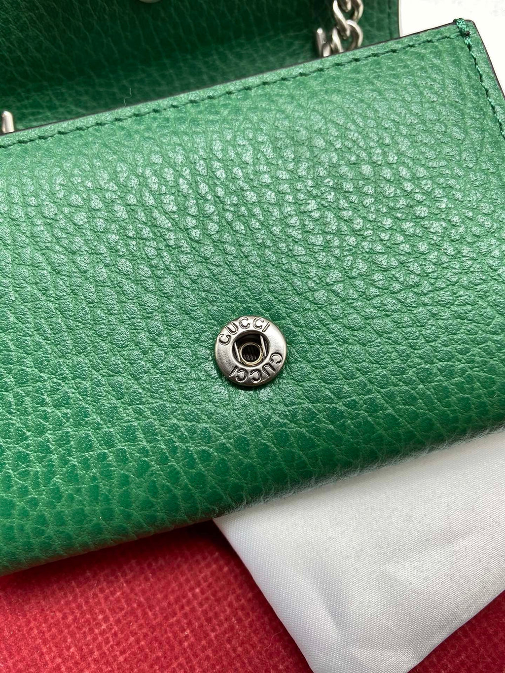 Gucci Green Super Mini Dionysus Chain Bag 11cm