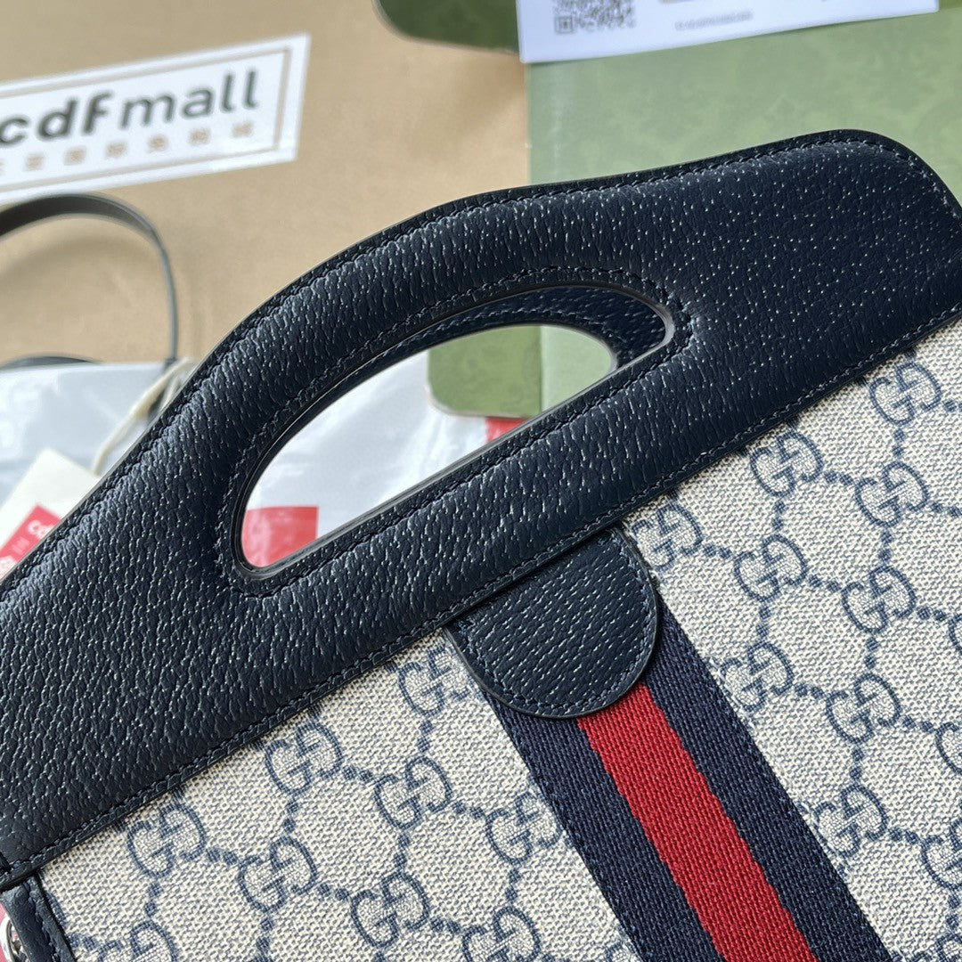 Gucci Ophidia Small Tote With Web 26cm Beige