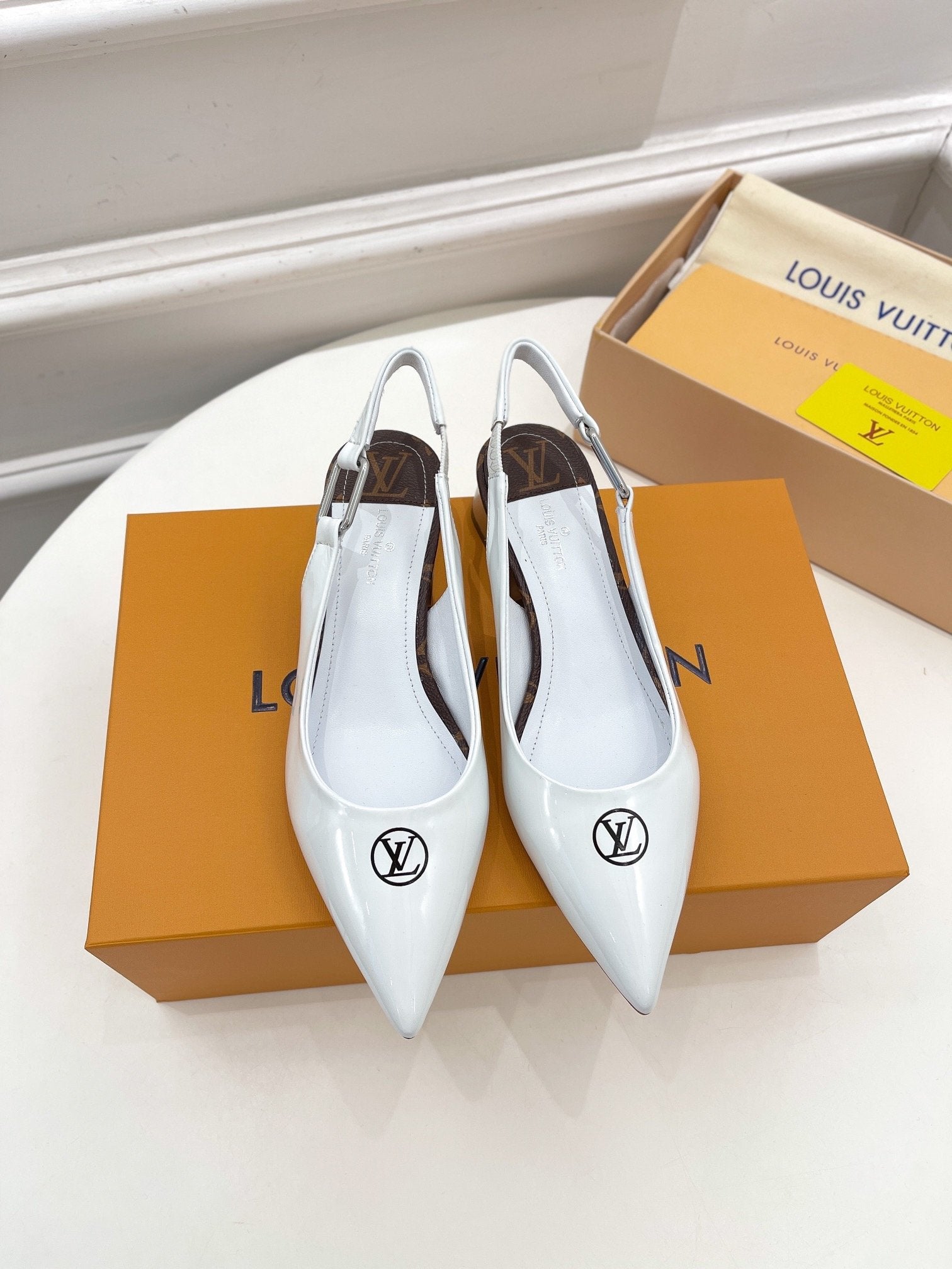 Louis Vuitton Magnetic Slingback Pump White