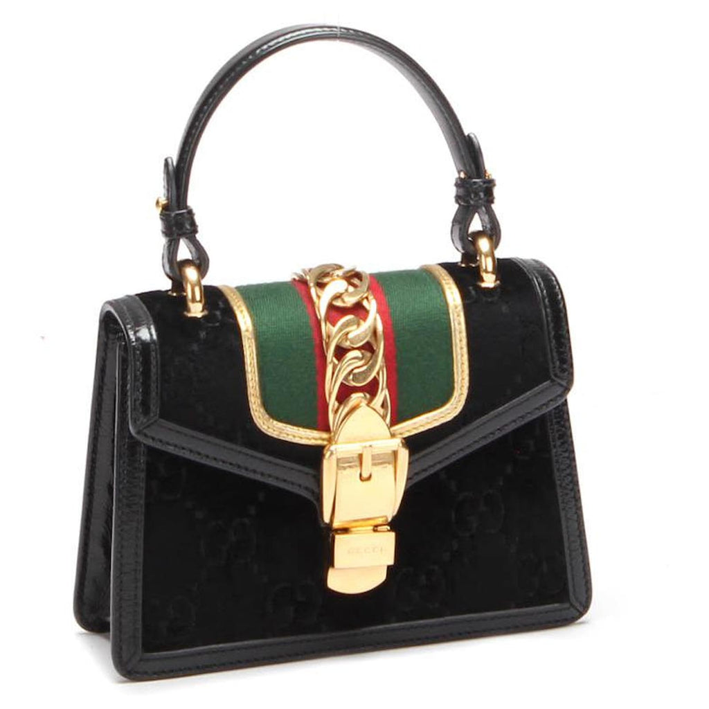 Gucci Mini Sylvie Suede Shoulder Bag
