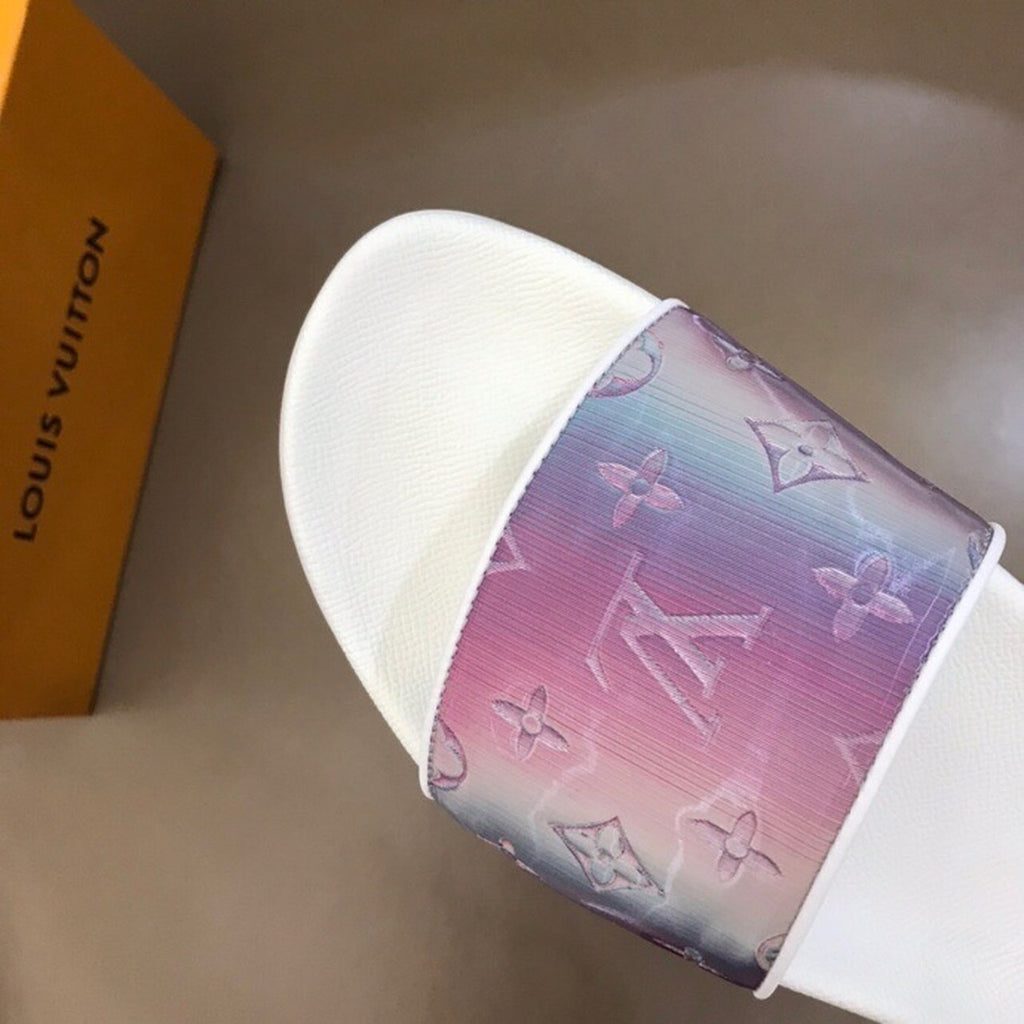 Louis Vuitton Mens Sandals Monogram Hologram Canvas Spring/Summer Collection, White