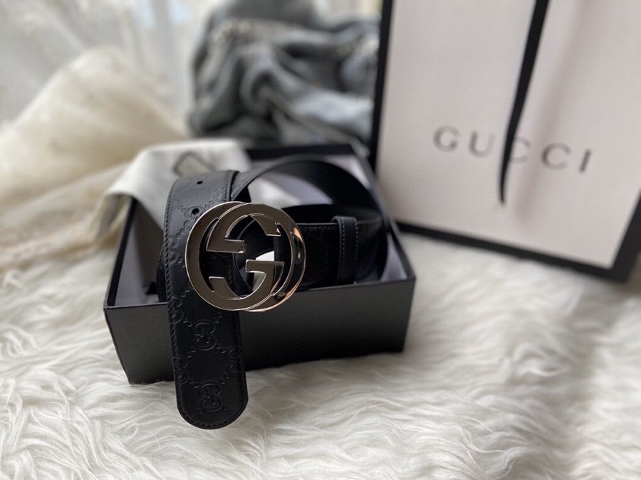 Gucci Belt With Double G Buckle Black