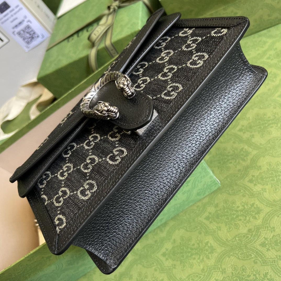 Gucci 499623 Dionysus Small GG Shoulder Bag 25cm Black