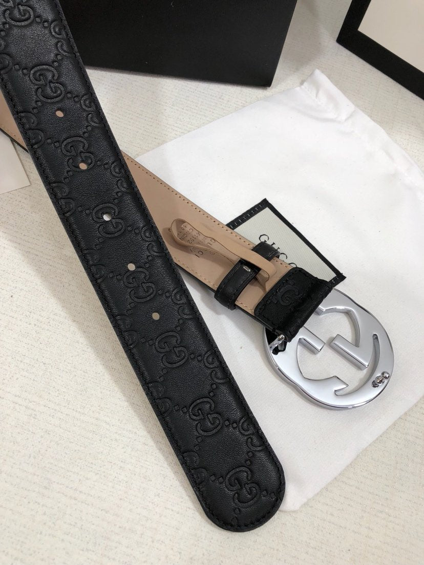 Gucci Belt With Double G Buckle Black