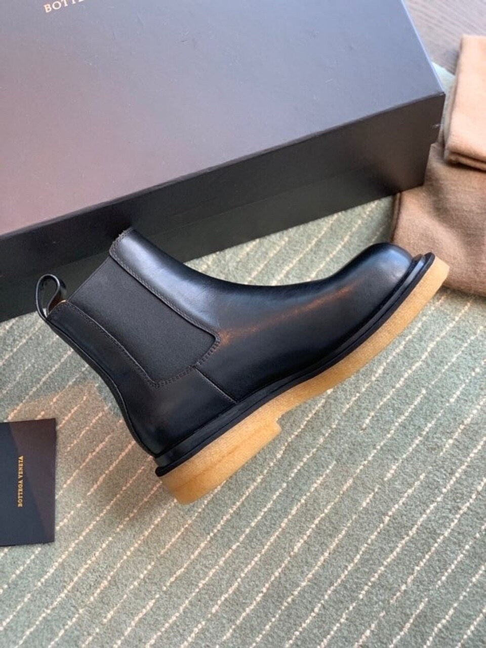 Bottega Veneta Mid Calf Booties Calfskin Leather Fall/Winter 2020 Collection, Black