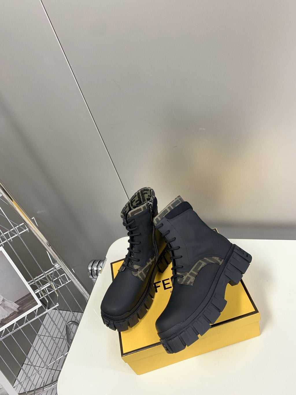 Fendi Signature Boots Black