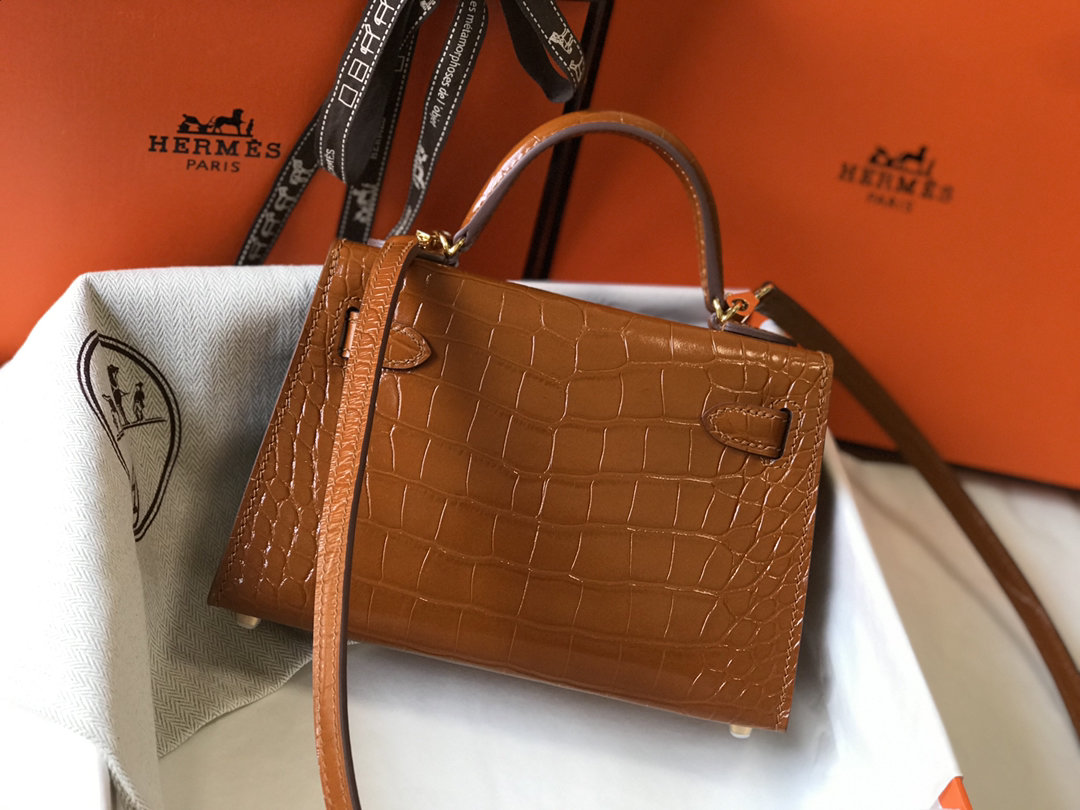 Hermes Kelly 19cm Brown