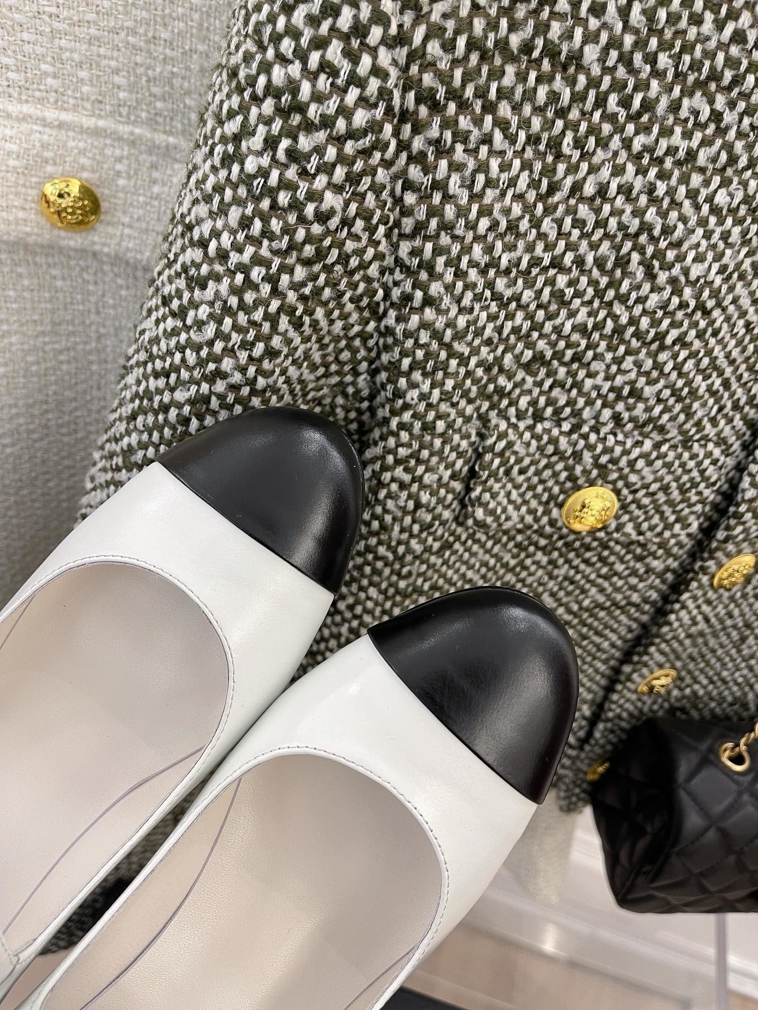 Chanel Open Shoes White