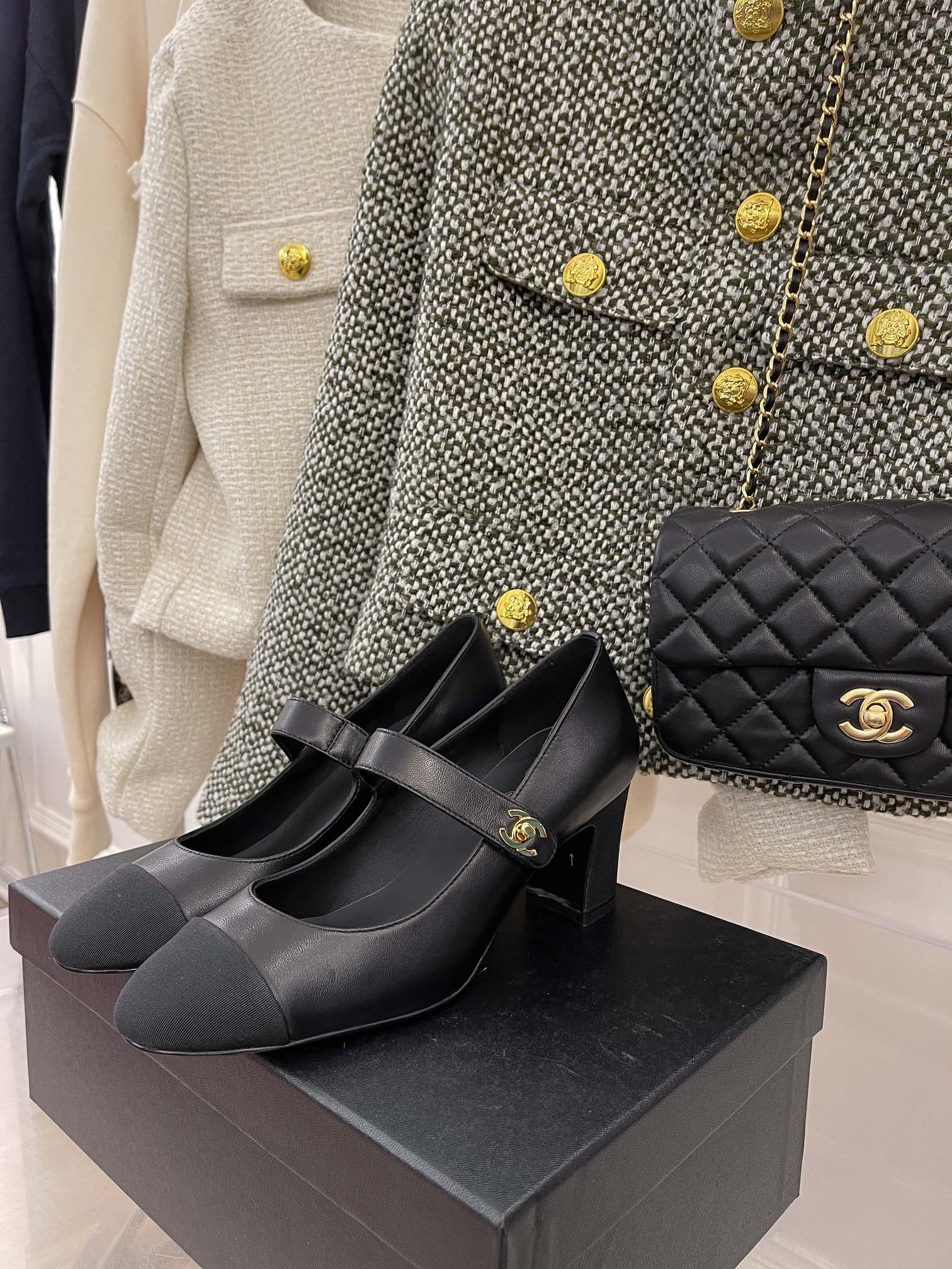 Chanel Sling Back 2.5 Inches Black