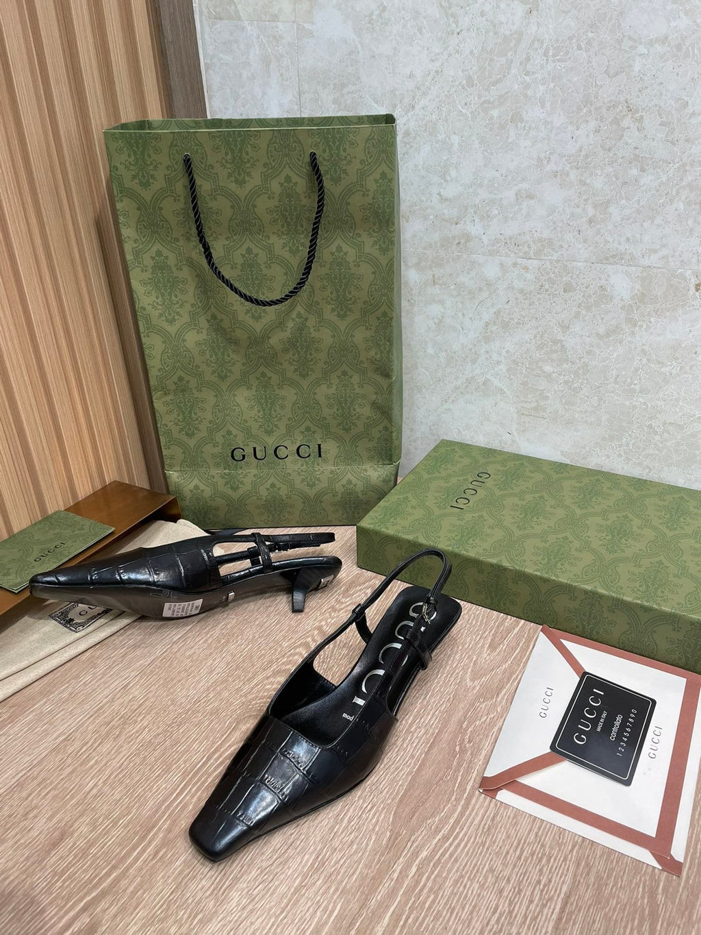 Gucci Slingback Pumps Black