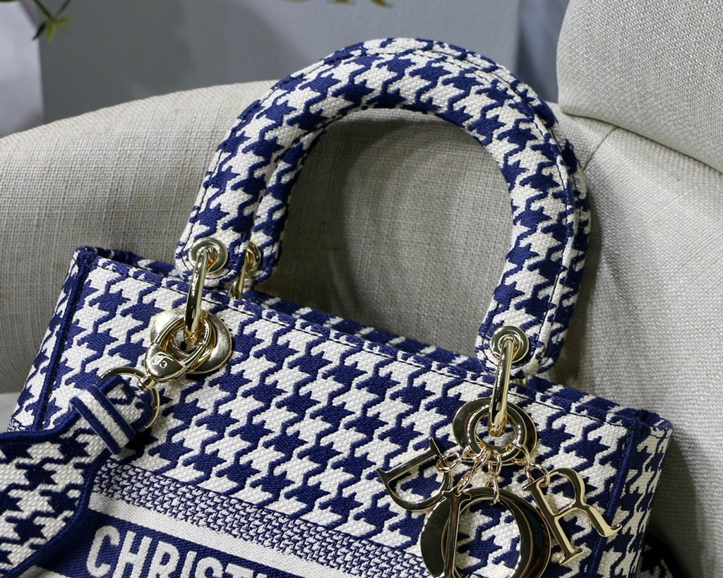Christian Dior Medium Lady D-Lite Bag 24cm Blue