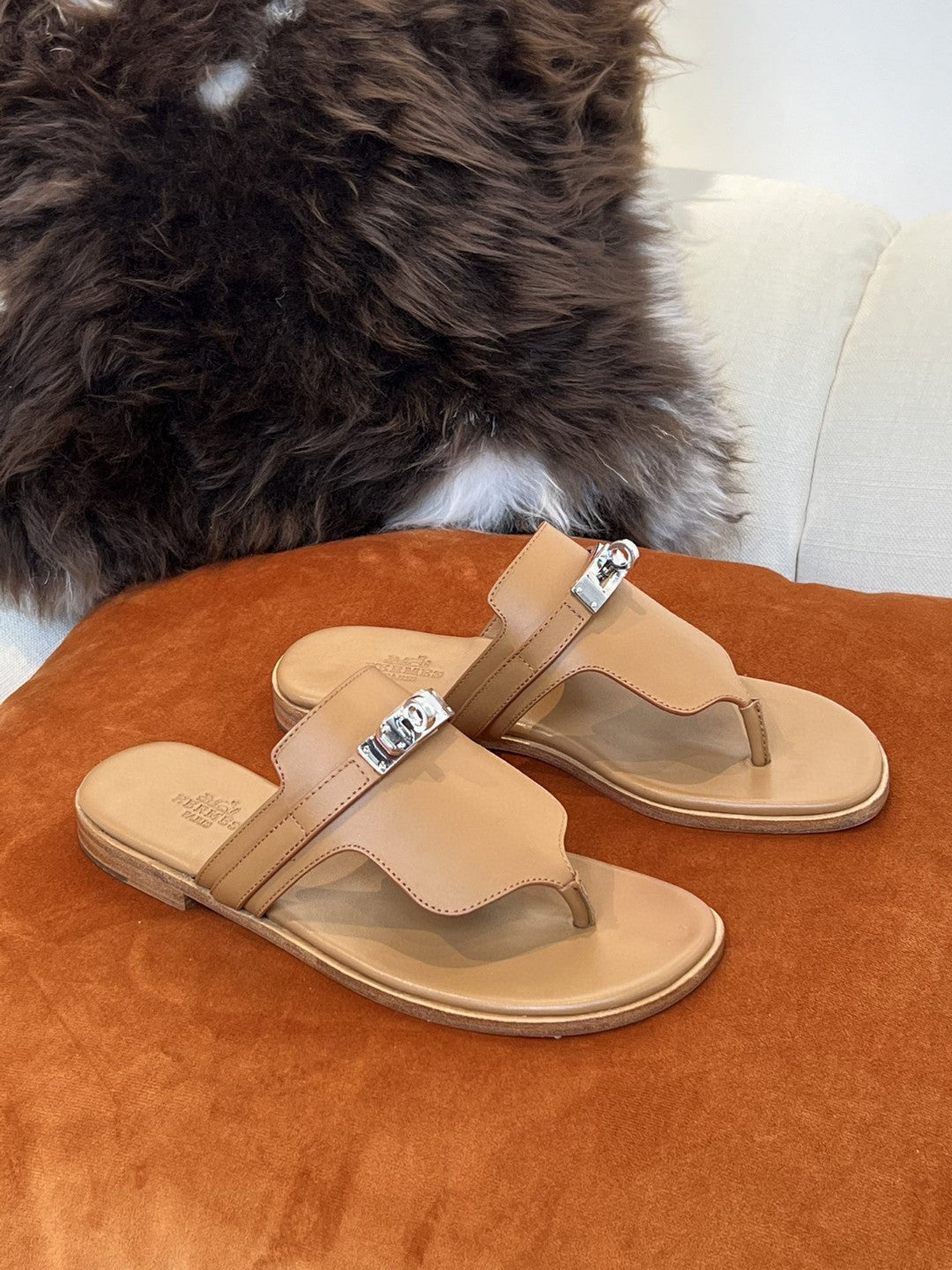 Hermes Elixir Neo Sandal Brown