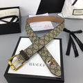 Gucci Belt With Square Buckle Brown