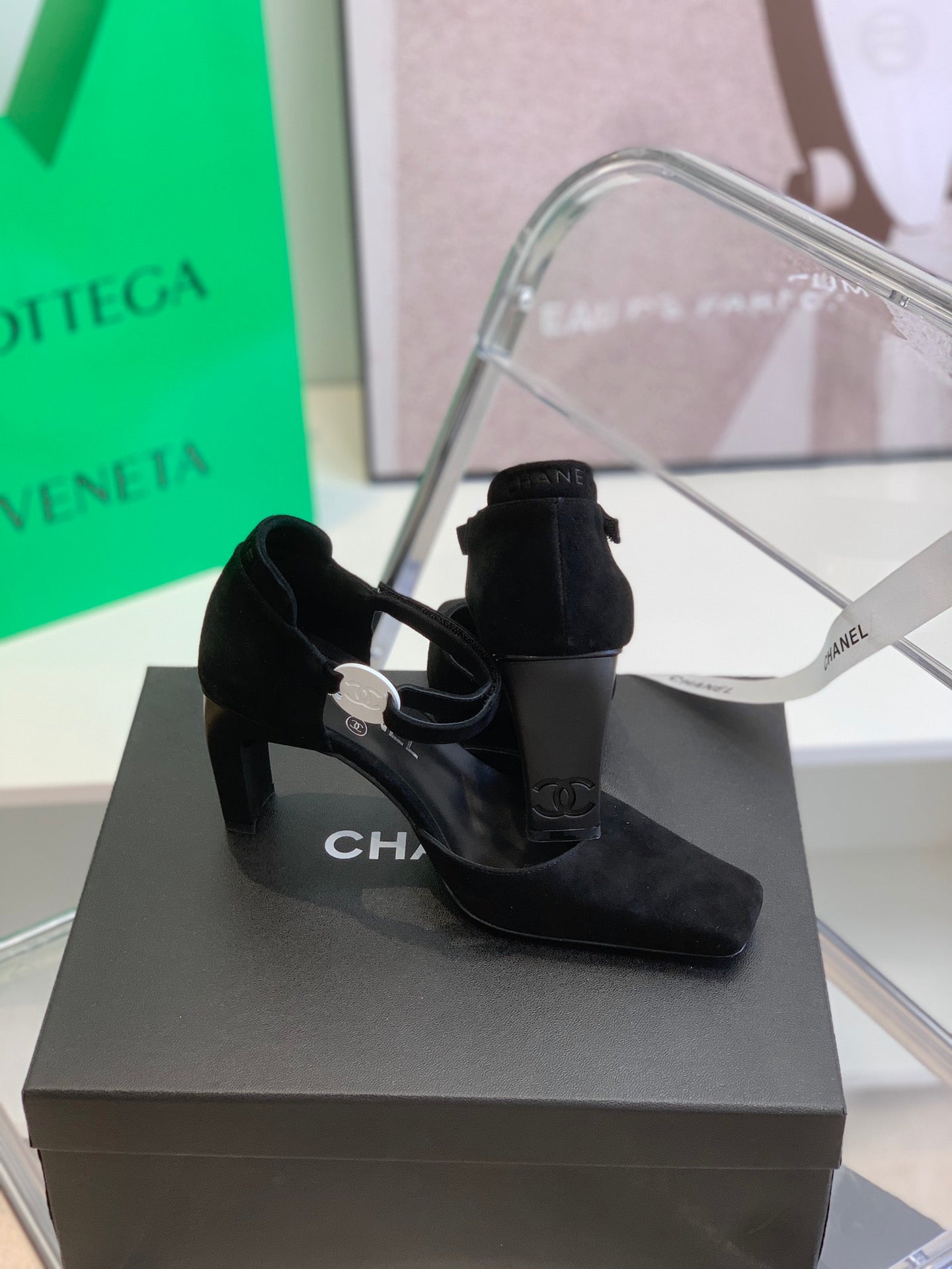 Chanel Sling Back Black