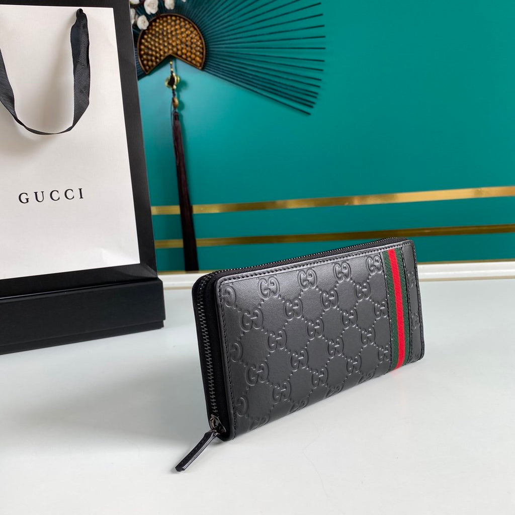 Gucci Black Zip Around Wallet 19cm