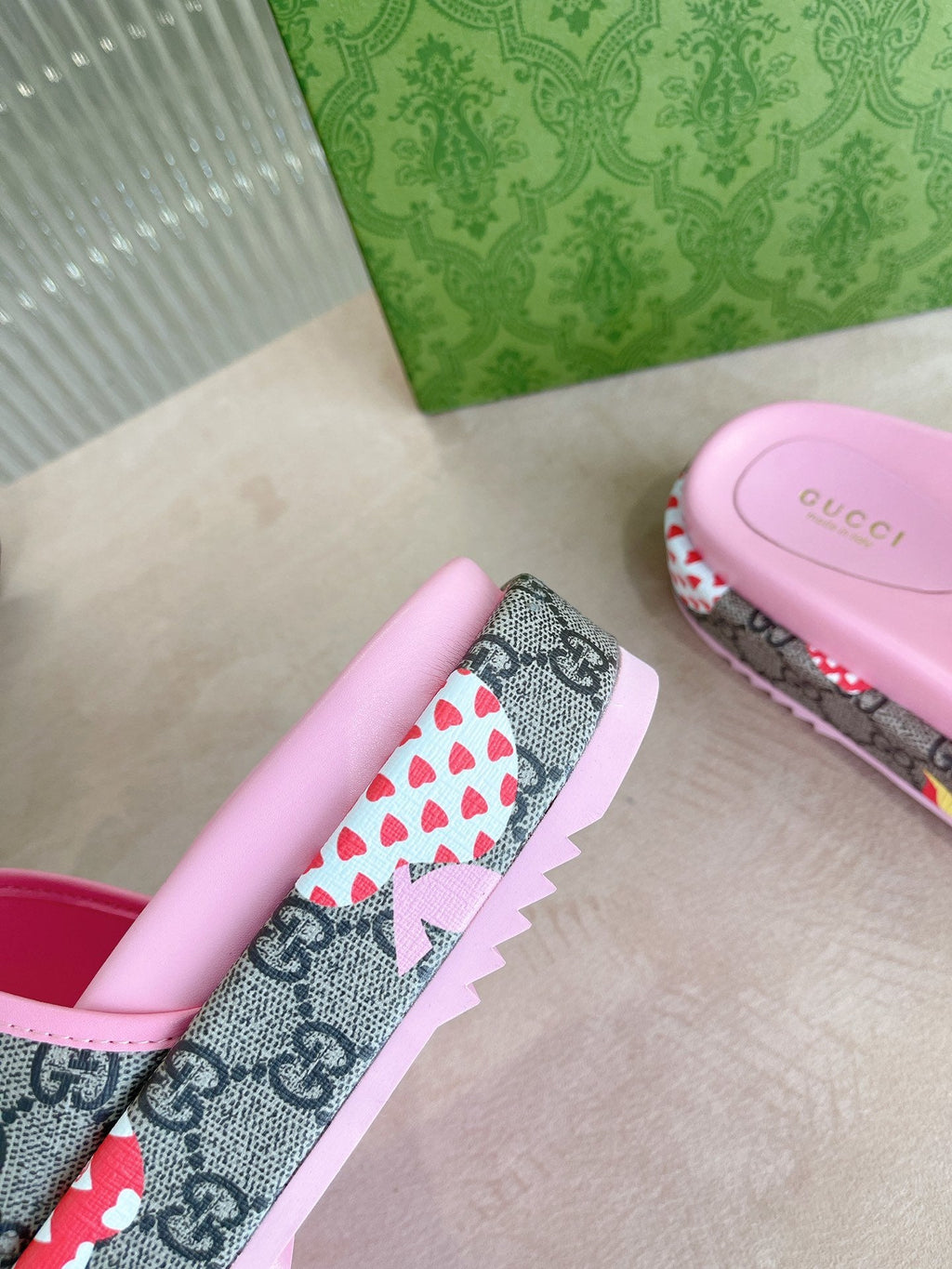 Gucci Platform Slide Sandal Pink