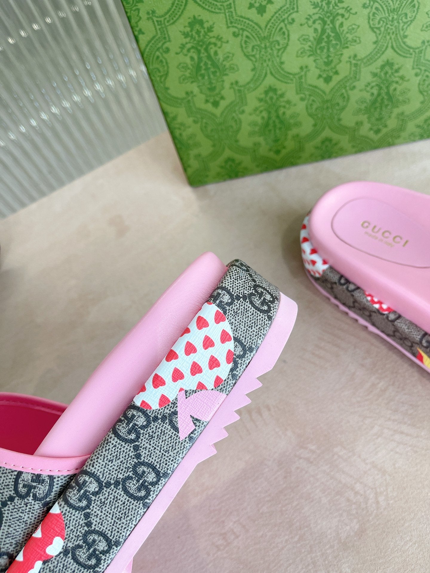 Gucci Platform Slide Sandal Pink